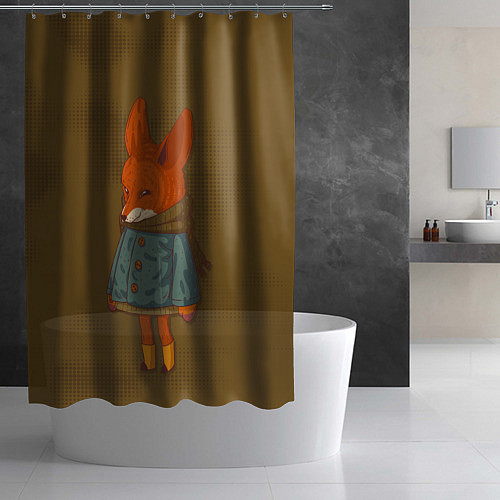 Шторка для ванной Лисичка милашка / 3D-принт – фото 2