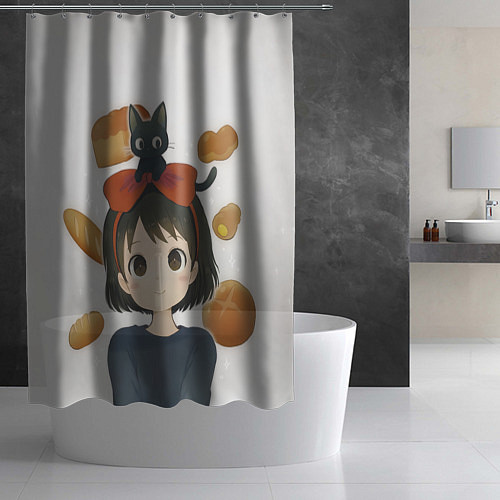 Шторка для ванной Малышка Кики / 3D-принт – фото 2