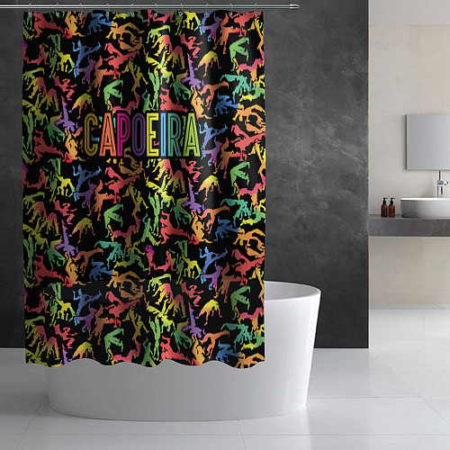 Шторка для ванной Capoeira colorful mens / 3D-принт – фото 2