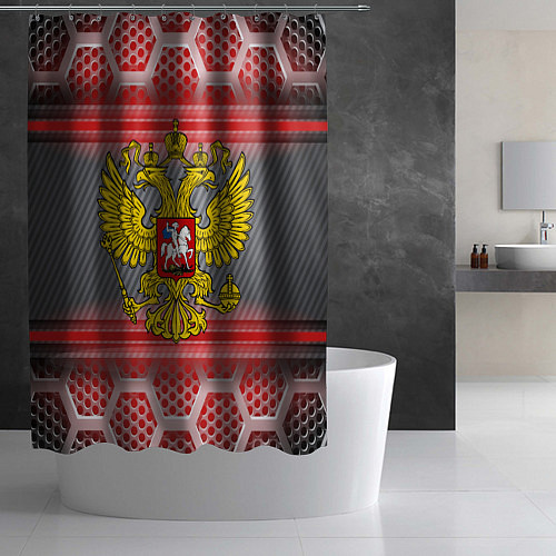 Шторка для ванной Россия будущего / 3D-принт – фото 2