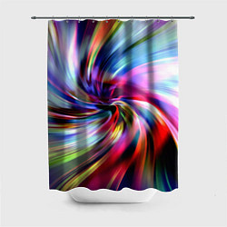 Шторка для душа Радужная спираль, цвет: 3D-принт