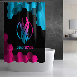Шторка для душа Dead Space - neon gradient, цвет: 3D-принт — фото 2