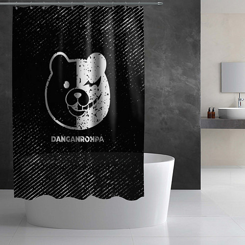 Шторка для ванной Danganronpa с потертостями на темном фоне / 3D-принт – фото 2