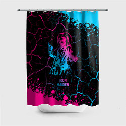 Шторка для душа Iron Maiden - neon gradient, цвет: 3D-принт