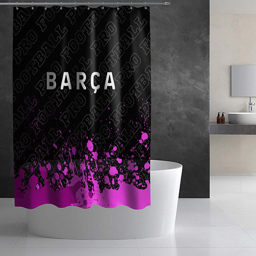 Шторка для ванной Barcelona pro football: символ сверху / 3D-принт – фото 2