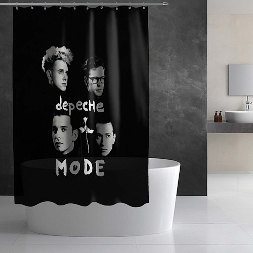 Шторка для ванной Depeche Mode portrait / 3D-принт – фото 2