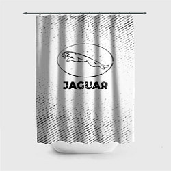 Шторка для душа Jaguar с потертостями на светлом фоне, цвет: 3D-принт