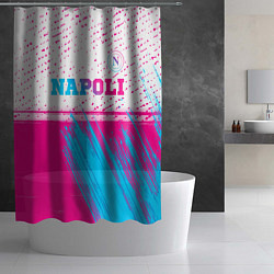 Шторка для душа Napoli neon gradient style: символ сверху, цвет: 3D-принт — фото 2
