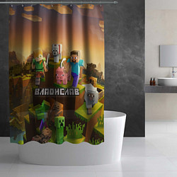 Шторка для душа Владислав Minecraft, цвет: 3D-принт — фото 2