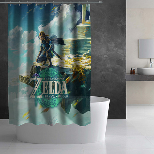 Шторка для ванной The Legend of Zelda: Tears of the Kingdom Линк / 3D-принт – фото 2