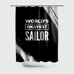 Шторка для душа Worlds okayest sailor - dark, цвет: 3D-принт