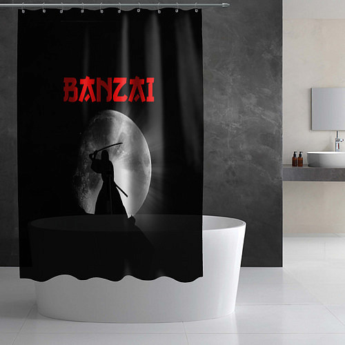 Шторка для ванной Banzai - самурай / 3D-принт – фото 2