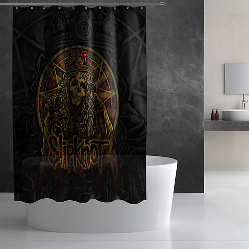Шторка для ванной Slipknot - death / 3D-принт – фото 2
