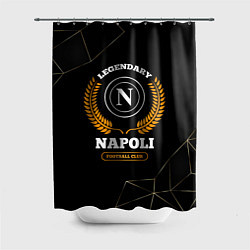 Шторка для душа Лого Napoli и надпись legendary football club на т, цвет: 3D-принт