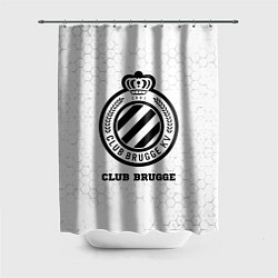 Шторка для душа Club Brugge sport на светлом фоне, цвет: 3D-принт
