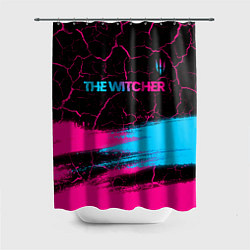 Шторка для ванной The Witcher - neon gradient: символ сверху