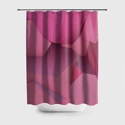 Шторка для душа Розовые геометрические фигуры, цвет: 3D-принт