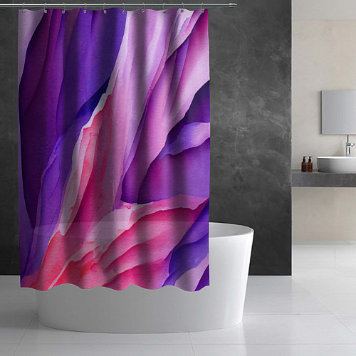 Шторка для ванной Необычная акварельная абстракция / 3D-принт – фото 2