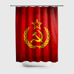 Шторка для душа СССР - старый флаг, цвет: 3D-принт