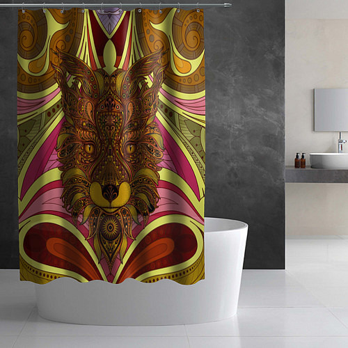 Шторка для ванной Изображение лисы / 3D-принт – фото 2