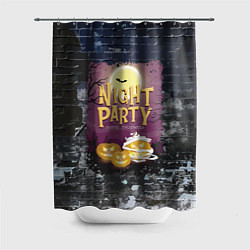 Шторка для душа Ночная вечеринка - Pumpkin, цвет: 3D-принт