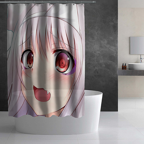 Шторка для ванной Милая Юна - Юна из гостиницы Юраги / 3D-принт – фото 2