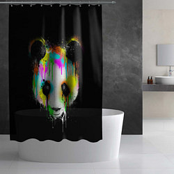 Шторка для душа Панда в краске, цвет: 3D-принт — фото 2