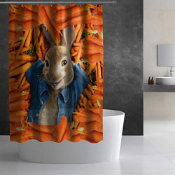Шторка для душа Кролик Питер, цвет: 3D-принт — фото 2