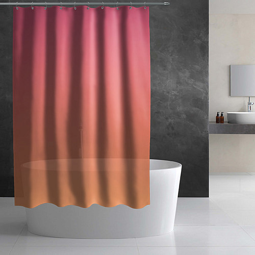 Шторка для ванной Закатное небо / 3D-принт – фото 2