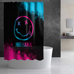 Шторка для душа Nirvana - neon gradient, цвет: 3D-принт — фото 2