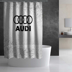 Шторка для душа Audi с потертостями на светлом фоне, цвет: 3D-принт — фото 2