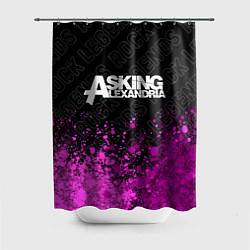 Шторка для душа Asking Alexandria rock legends: символ сверху, цвет: 3D-принт