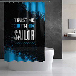 Шторка для душа Trust me Im sailor dark, цвет: 3D-принт — фото 2
