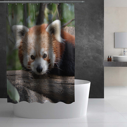 Шторка для ванной Красная панда / 3D-принт – фото 2