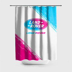 Шторка для ванной Land Rover neon gradient style