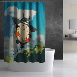 Шторка для душа Flight Totoro, цвет: 3D-принт — фото 2