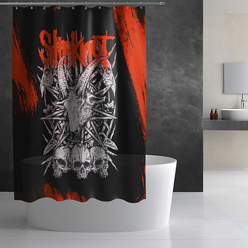 Шторка для ванной Slipknot черепа / 3D-принт – фото 2