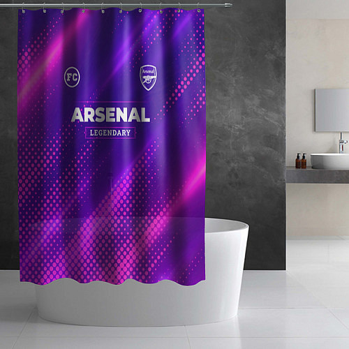 Шторка для ванной Arsenal legendary sport grunge / 3D-принт – фото 2