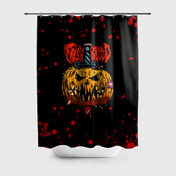 Шторка для душа Кровавая тыква Хэллоуин, цвет: 3D-принт