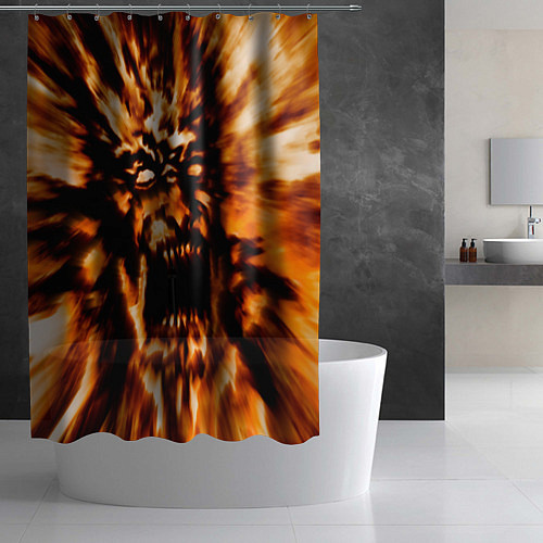 Шторка для ванной Fire demon scream / 3D-принт – фото 2