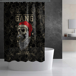 Шторка для душа We are bearded gang Merry Christmas!, цвет: 3D-принт — фото 2