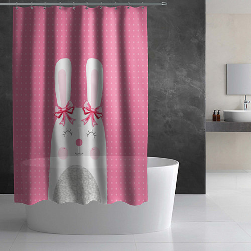 Шторка для ванной Миссис кролик / 3D-принт – фото 2