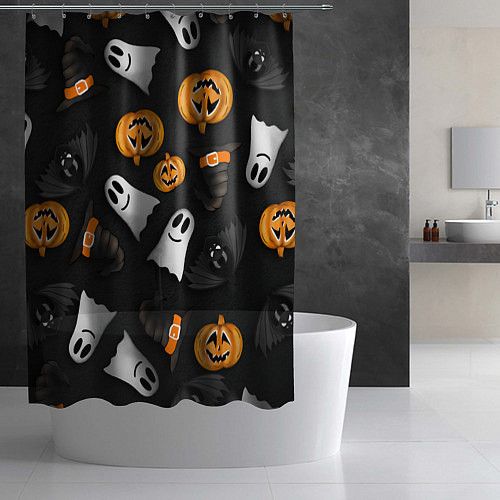 Шторка для ванной Halloween 31 окт / 3D-принт – фото 2