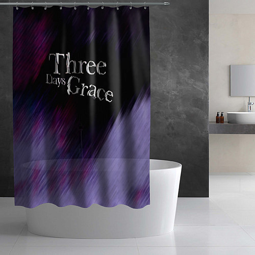 Шторка для ванной Three Days Grace lilac / 3D-принт – фото 2