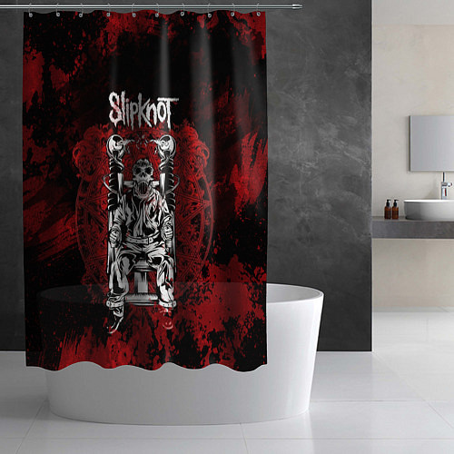 Шторка для ванной Slipknot - скелет / 3D-принт – фото 2