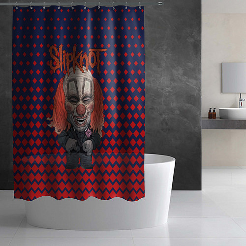 Шторка для ванной Slipknot clown / 3D-принт – фото 2