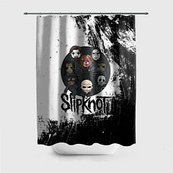 Шторка для душа Slipknot black and white, цвет: 3D-принт