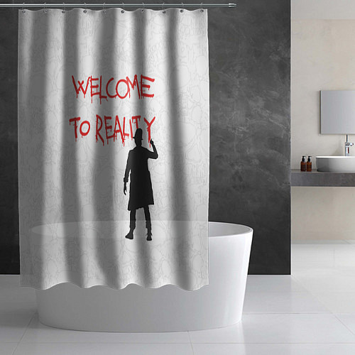 Шторка для ванной Welcome to reality / 3D-принт – фото 2