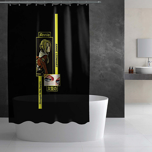 Шторка для ванной Attack on Titan Annie Leonhart / 3D-принт – фото 2