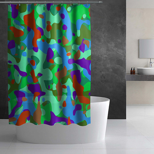 Шторка для ванной Абстракция цвета / 3D-принт – фото 2